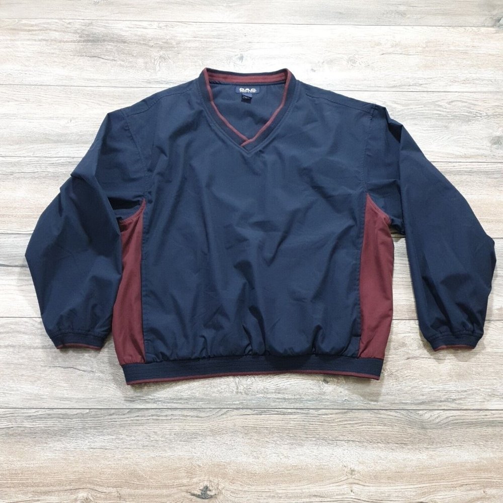 DAC Athletic Club Mens XL Long Sleeve Pullover Windbreaker Jacket Sport Athletic